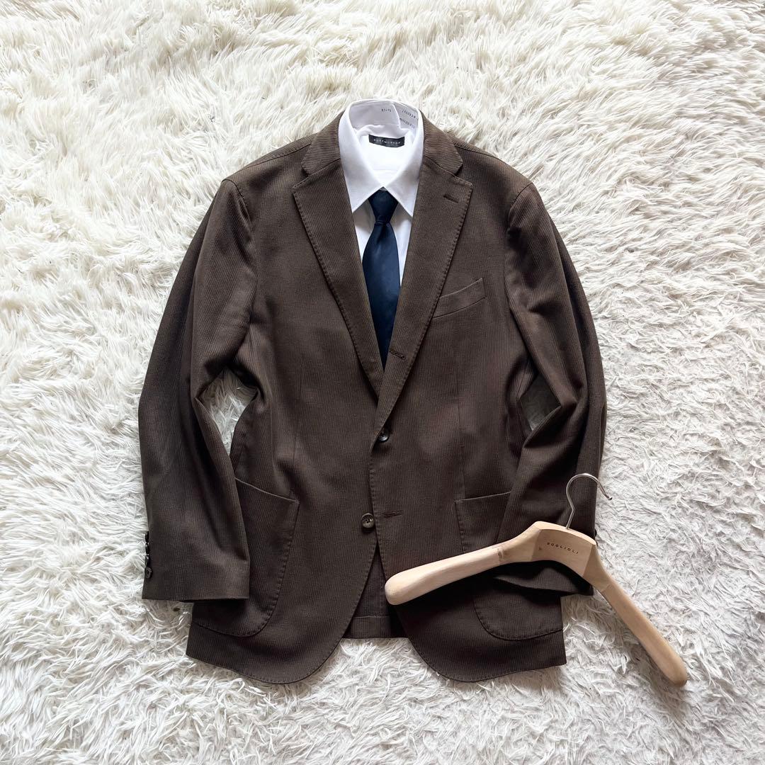<美品>BOGLIOLI K.JACKET 新ロゴ ブラウン 春夏ジャケット48 BOGLIOLI K.JACKET 新ロゴ ブラウン ジャケット48