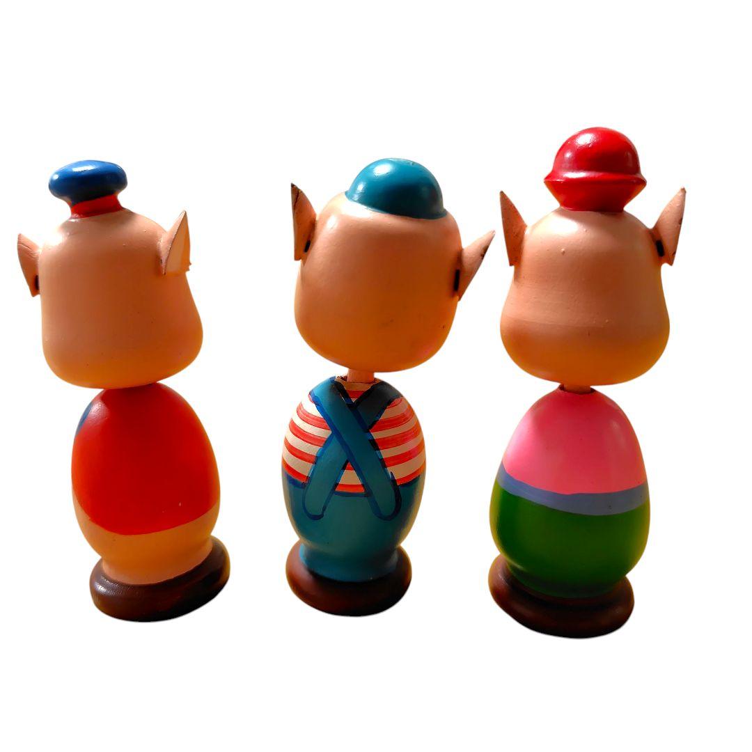 ディズニー 3匹のこぶた まんがこけし アンティーク 貴重 昭和レトロ