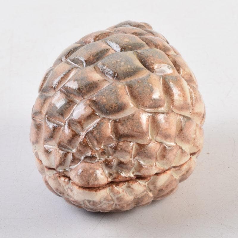 茶道具 萩焼 十三代 田原陶兵衛造 松実香合 共布共箱