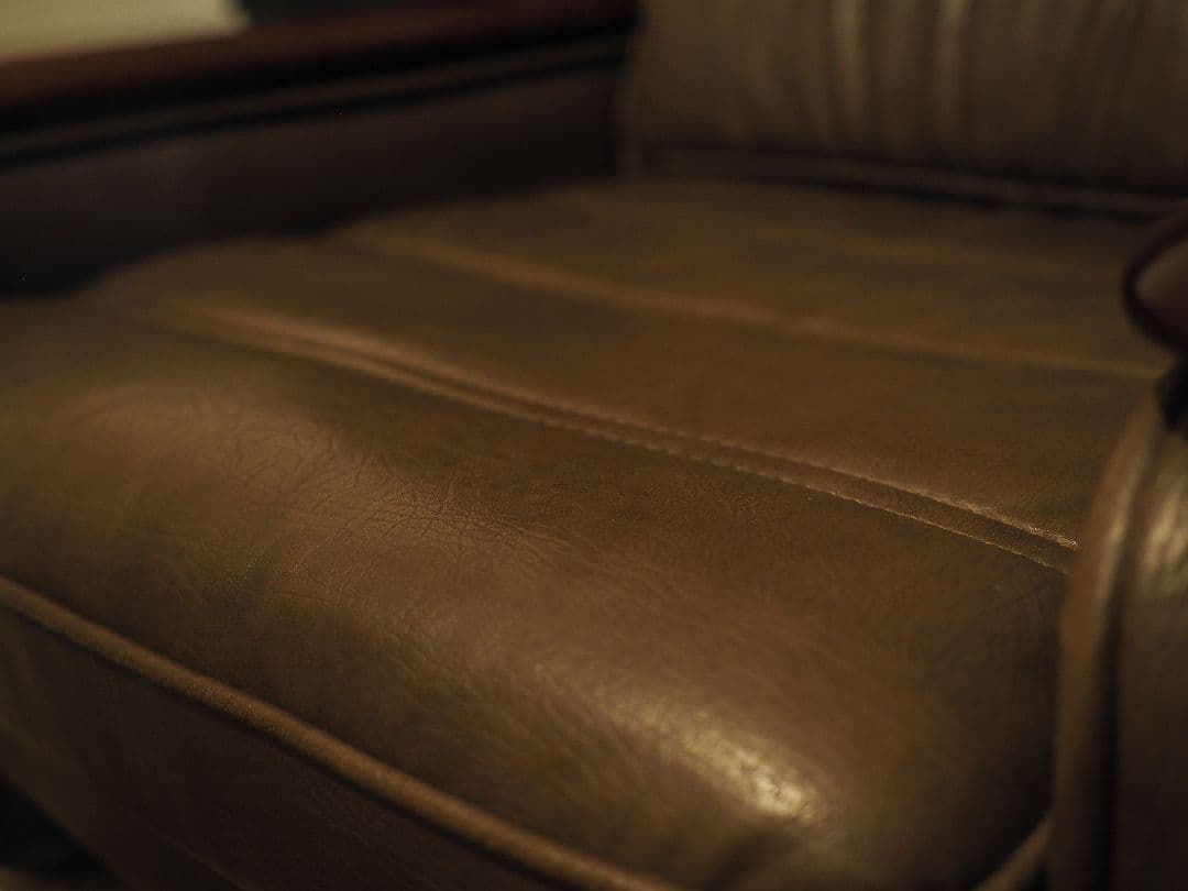 【値引中】\"karimoku\"レザー1PソファB