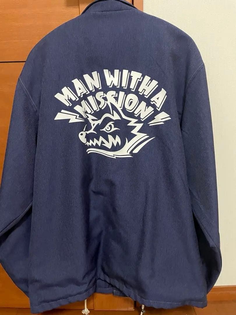 MAN WITH A MISSION デニム風コーチジャケット Lサイズ - メルカリ