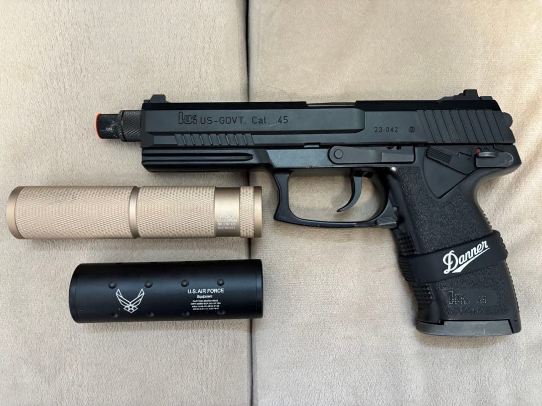 東京マルイ　SOCOM MK23 ［ロングバレルカスタム］サプレッサー付き S2S SOCOM MK23を色々と弄っていきます（バレル延長、ショートスライド