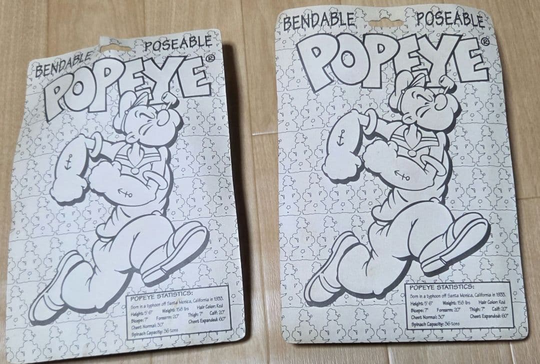 1993年製 激レア品 ポパイ&オリーブ 可動式フィギュアセット 高さ約