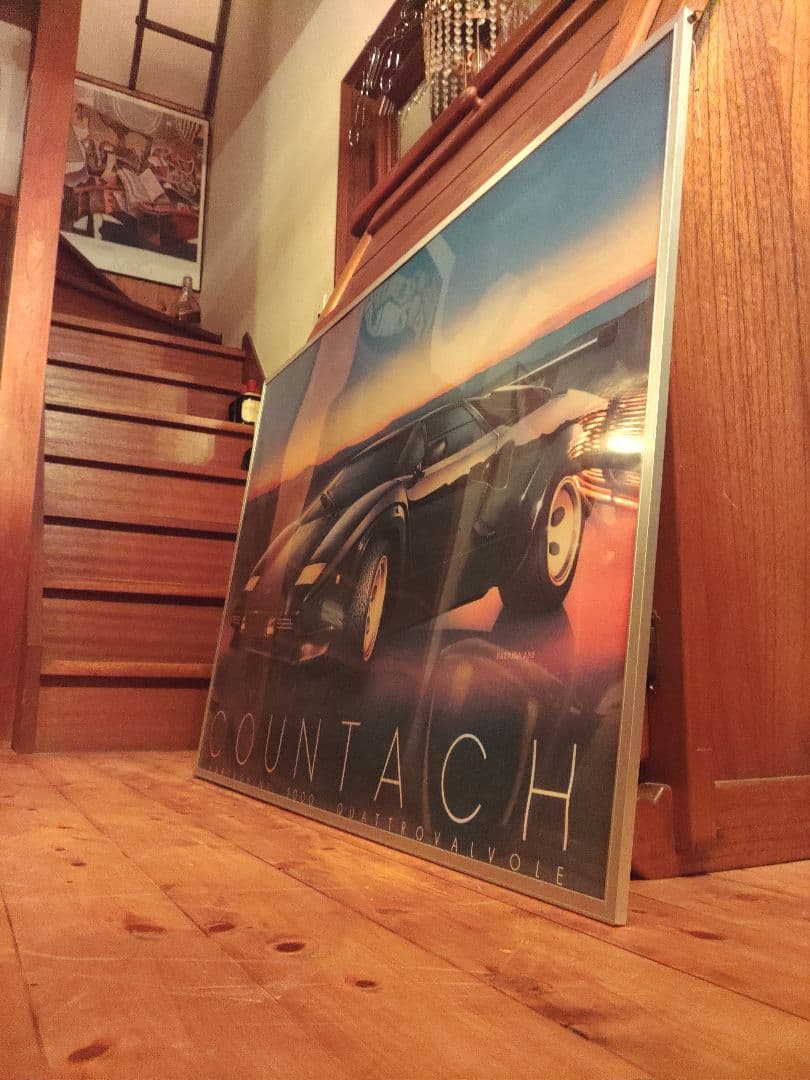 激レア ランボルギーニ カウンタック ポスター 額 スーパーカー レトロ