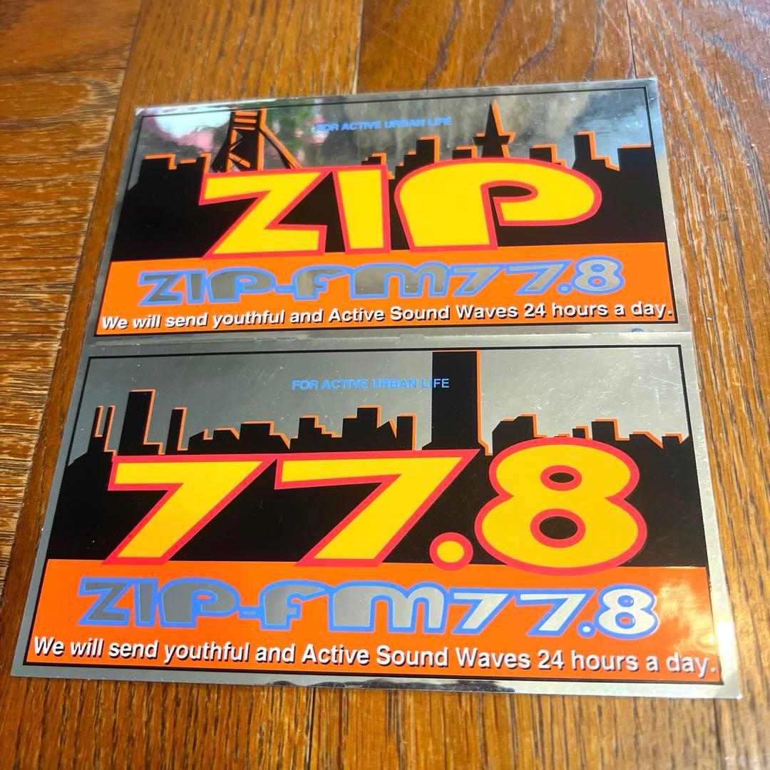 稀少・未使用】ZIP-FM 77.8 初代オリジナルダブルステッカー - メルカリ