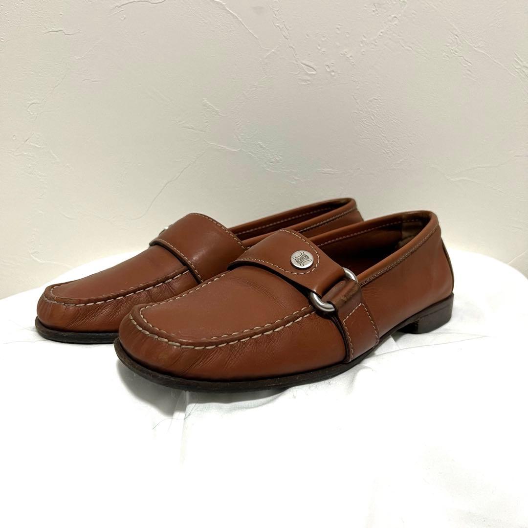 vintage old Celine セリーヌ レザー ローファー バックル CELINE(セリーヌ) ローファー カーフレザー 靴 シューズ (CELINE