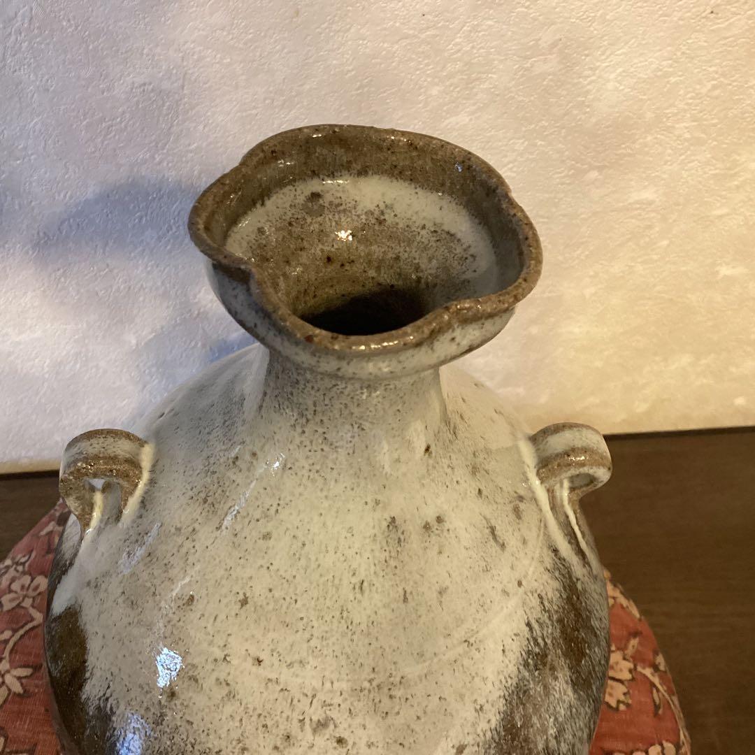 叩き朝鮮唐津耳付花生 唐津焼中里太郎右衛門作 - メルカリ