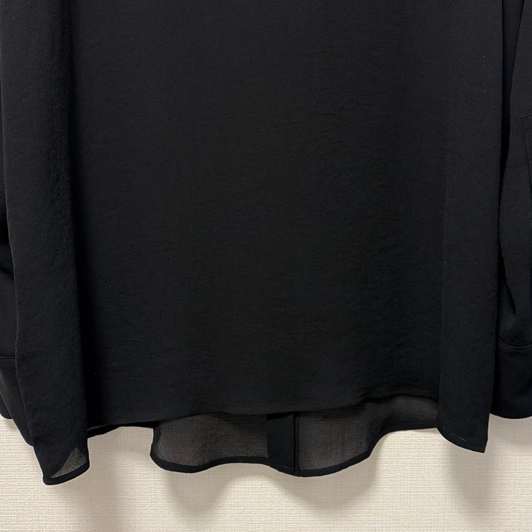 美品 muse de deuxieme classe トリアセシフォンシャツ 黒 - メルカリ