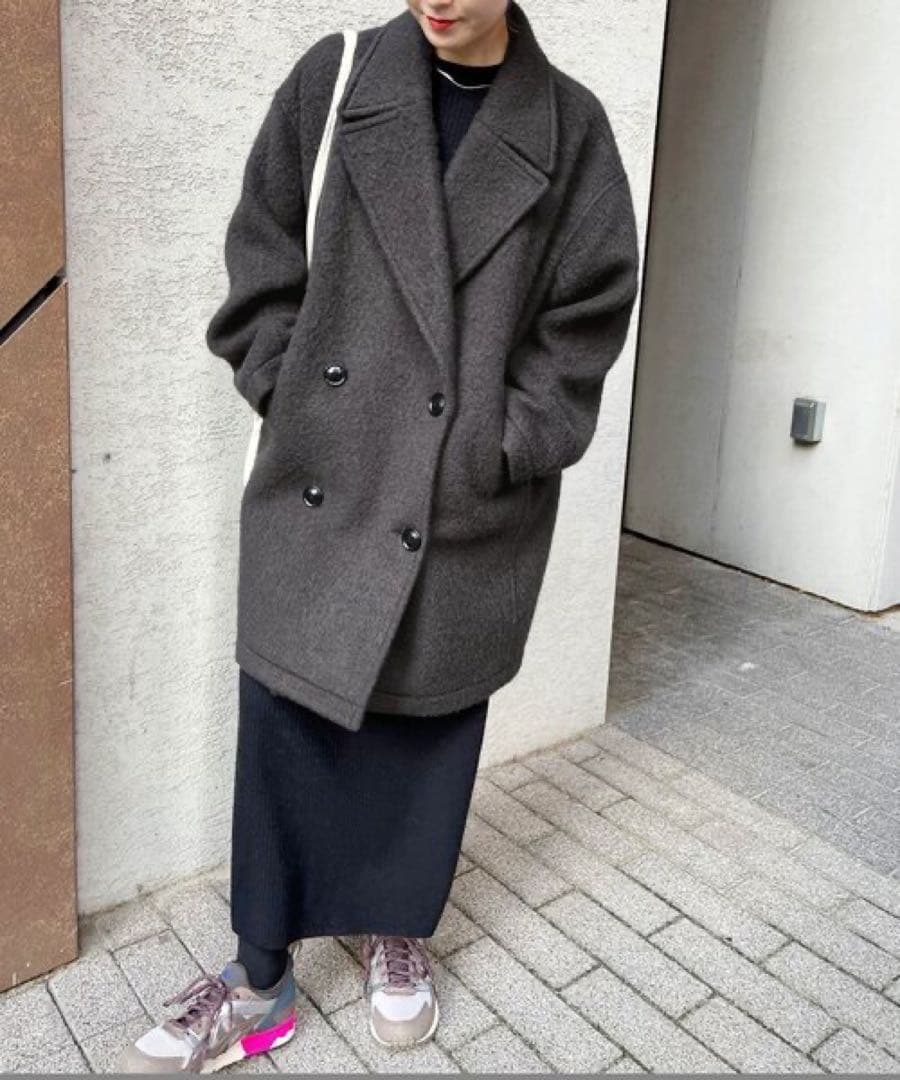 Spick&Span】ミドルシャギーコート 36 チャコールグレー - メルカリ