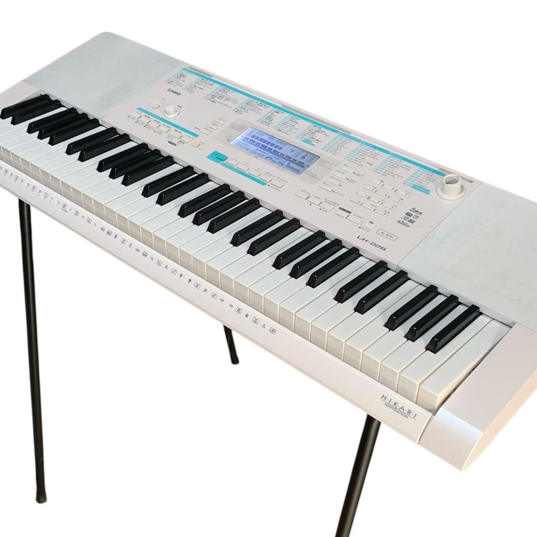 カシオ 電子キーボード・スタンドセット LK-228 ホワイト - メルカリ