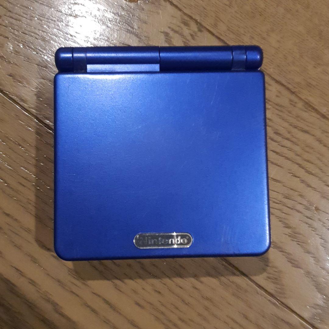 ゲームボーイアドバンスSP 青 対戦用ケーブル付き - メルカリ