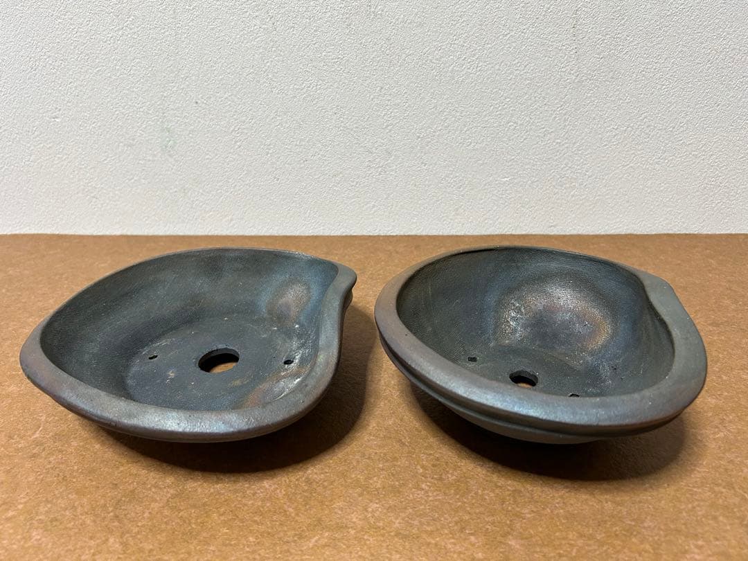 竹鳳 焼締変形盆栽鉢 貴風盆栽 小品盆栽 文人木 寄せ植え