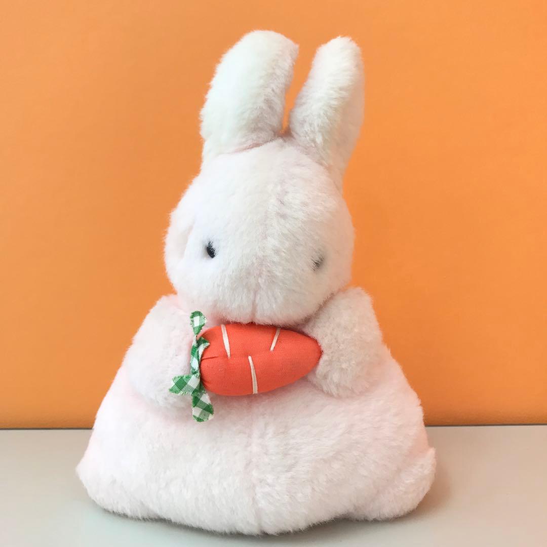 昭和 レトロ セキグチ にんじんうさぎ ぬいぐるみ ピンク 約20
