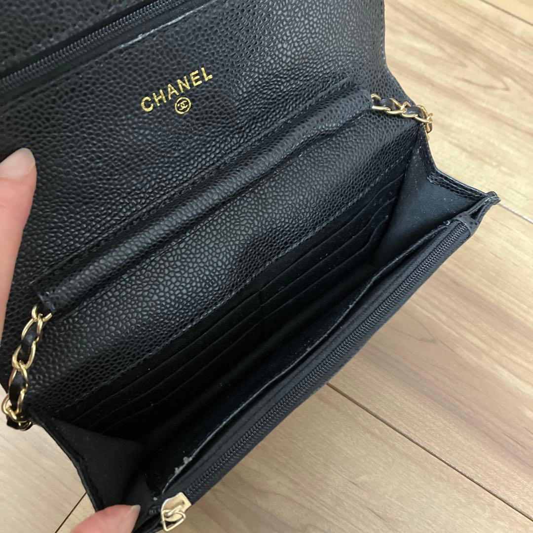 CHANEL シャネル ノベルティ ショルダーバッグ チェーンウォレット 黒