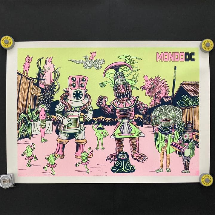 逆柱いみり　シルクスクリーン作品 逆柱いみり 『木乃伊怪獣・ファラオス』シルクスクリーン版画 – 有限