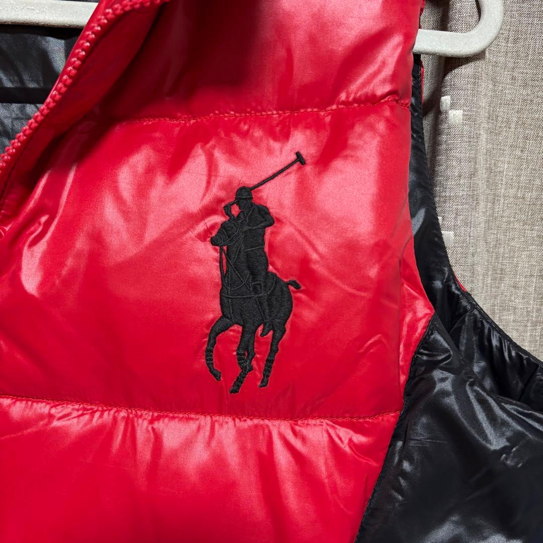 y022403 Polo by Ralph Lauren ダウンベスト レッドL - メルカリ