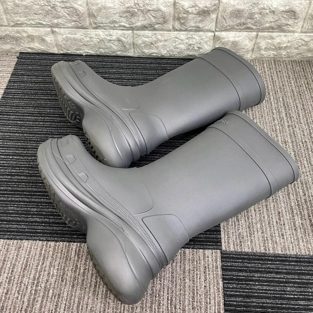 超美品BALENCIAGAバレンシアガクロックスレインブーツグレー