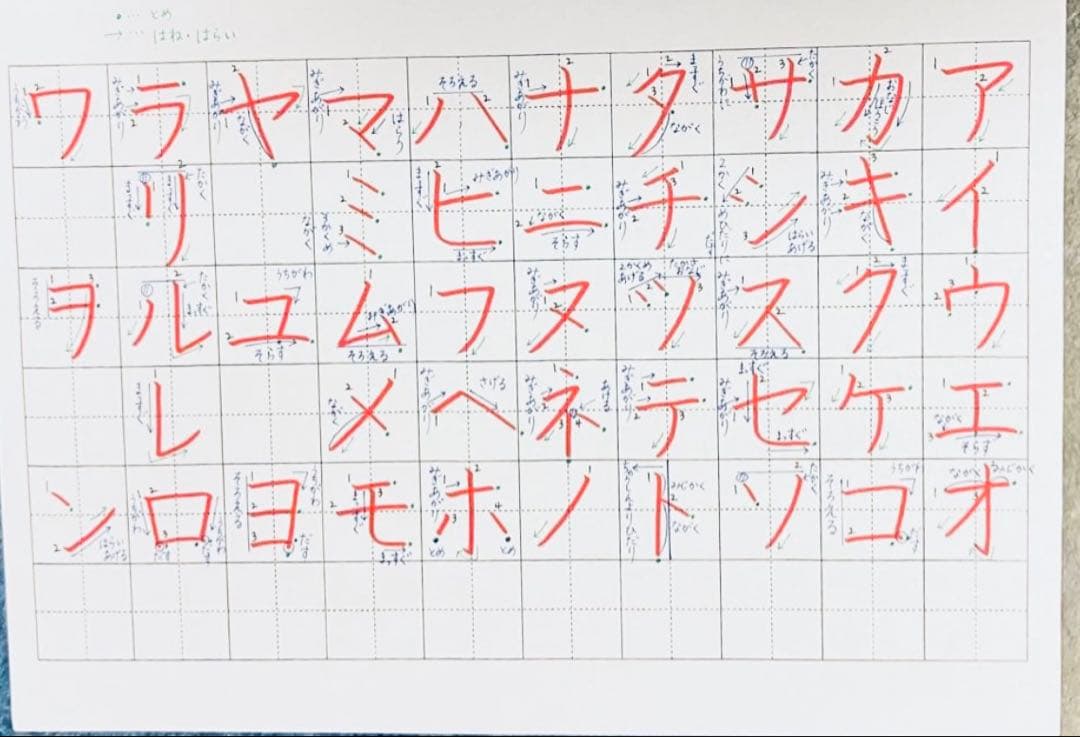入学準備に】ひらがな・カタカナお手本練習用紙⭐️紅福のお手本