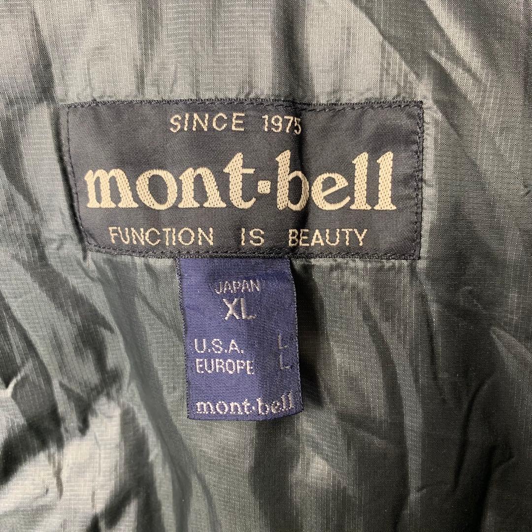 オールドモンベル アルパインダウンジャケット XL ブラック 刺繍ロゴ 肉厚