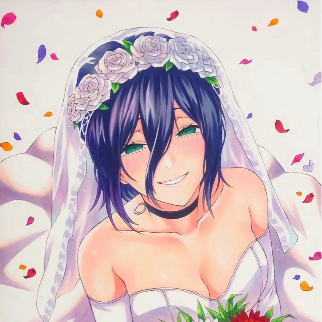 手描きイラスト】レゼ ウェディング 特大サイズ A3サイズ【チェンソー