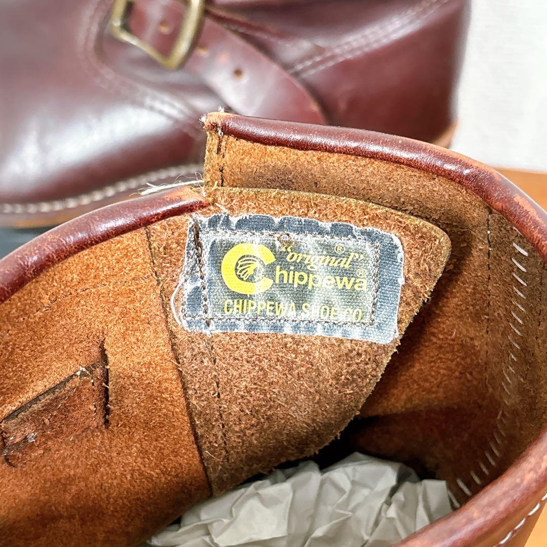 CHIPPEWA チペワ ショートエンジニア ブーツ バーガンディ US8.5E