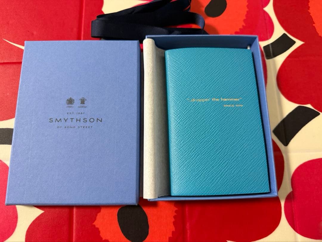 Smythson スマイソン パナマノート（手帳型ノート）ターコイズブルー Smythson スマイソン パナマノート（手帳型ノート）ターコイズブルー