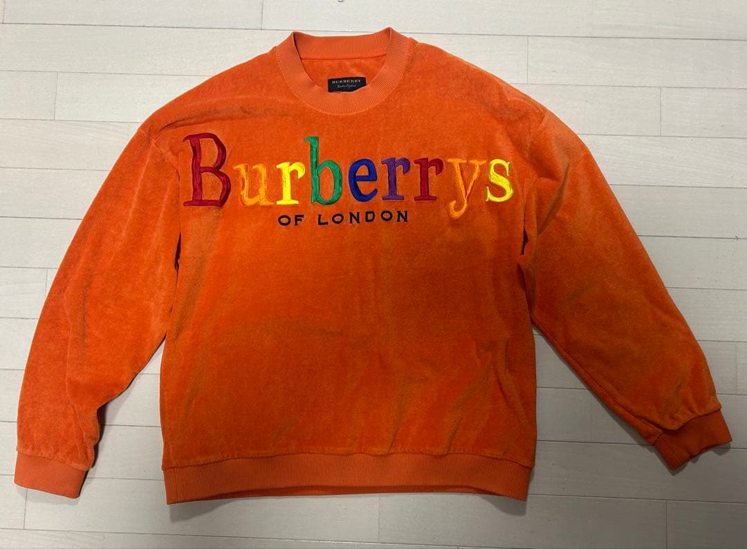 深瀬着用 BURBERRY オレンジ スウェット - メルカリ