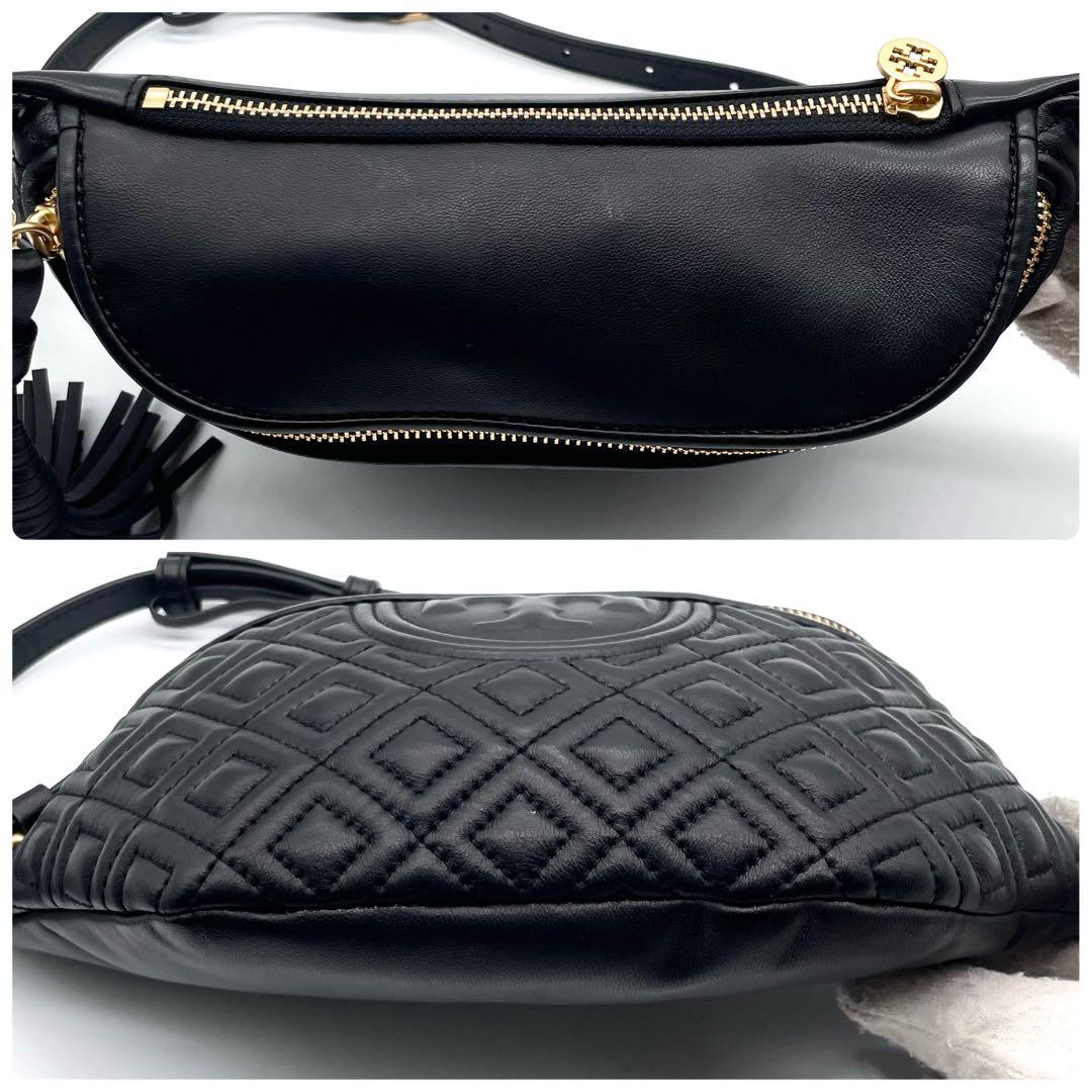 未使用級✨トリーバーチ フレミング ボディバッグ キルティング レザー