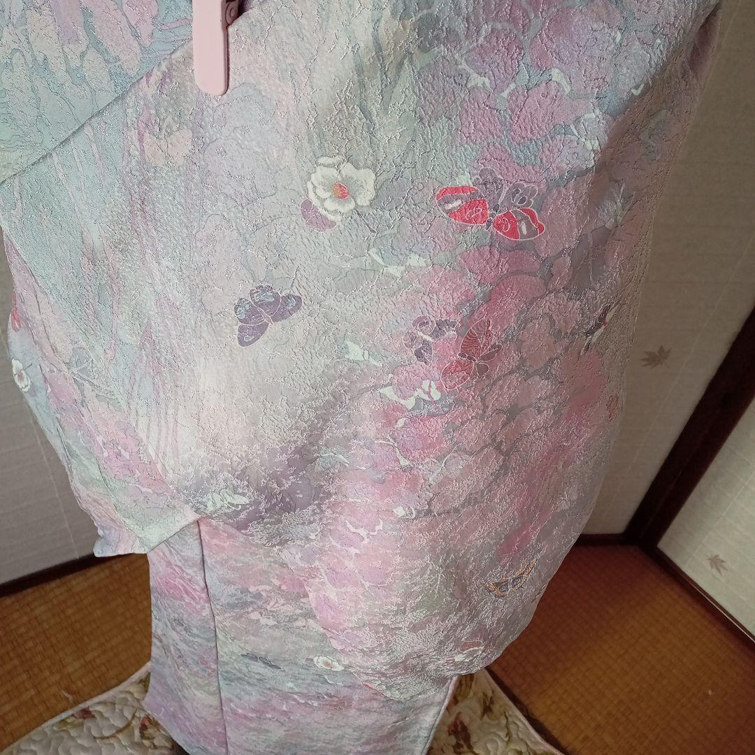 4855未使用超美品　素敵♥大人可愛い付下げ小紋　蝶々