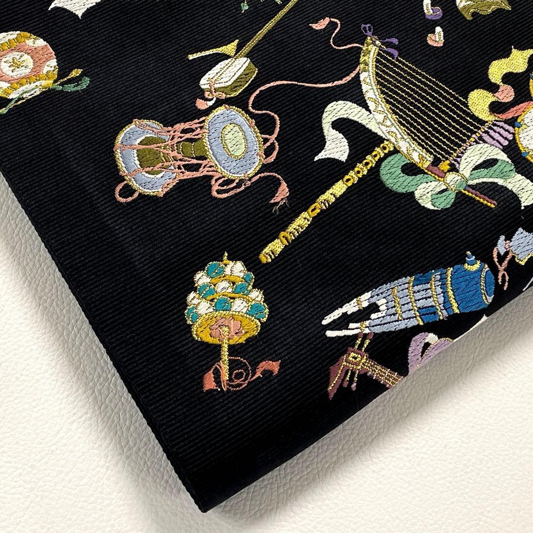 帯5956 ○山下織物謹製 高級 正絹 雅楽器集め 六通 袋帯 - メルカリ