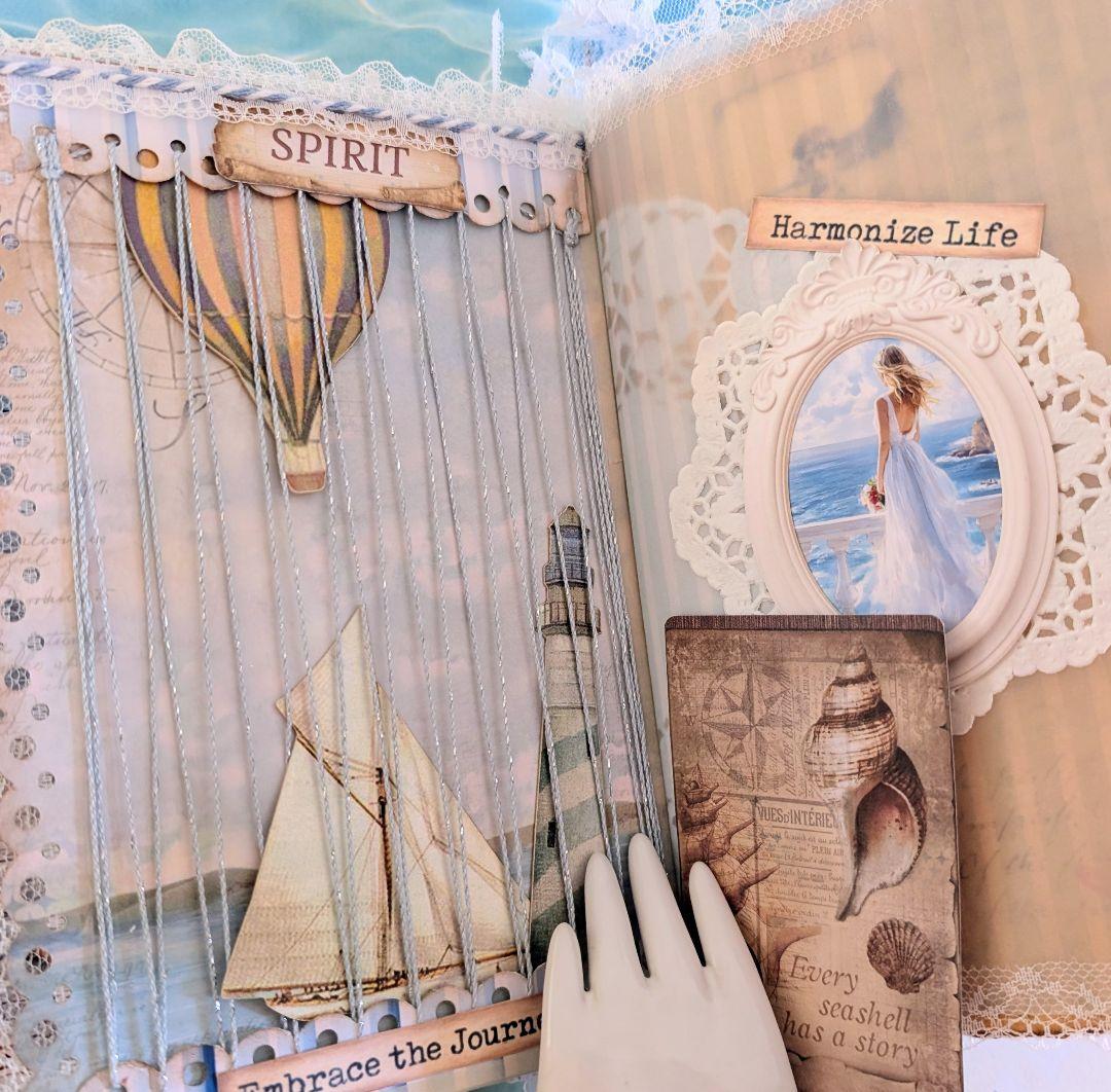 海からの贈り物」海辺のノスタルジー大型ジャンクジャーナル✨Serenity✨