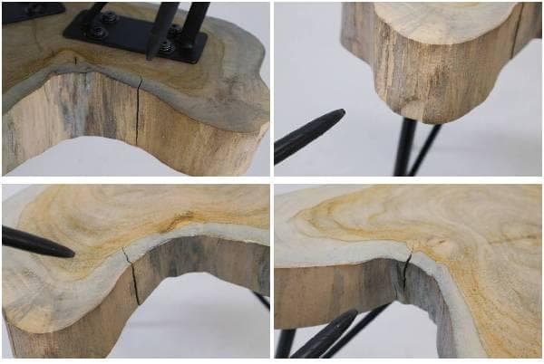 展示B品 ウニコ ソト サイドテーブル 無垢材天板 切り株 北欧モダン