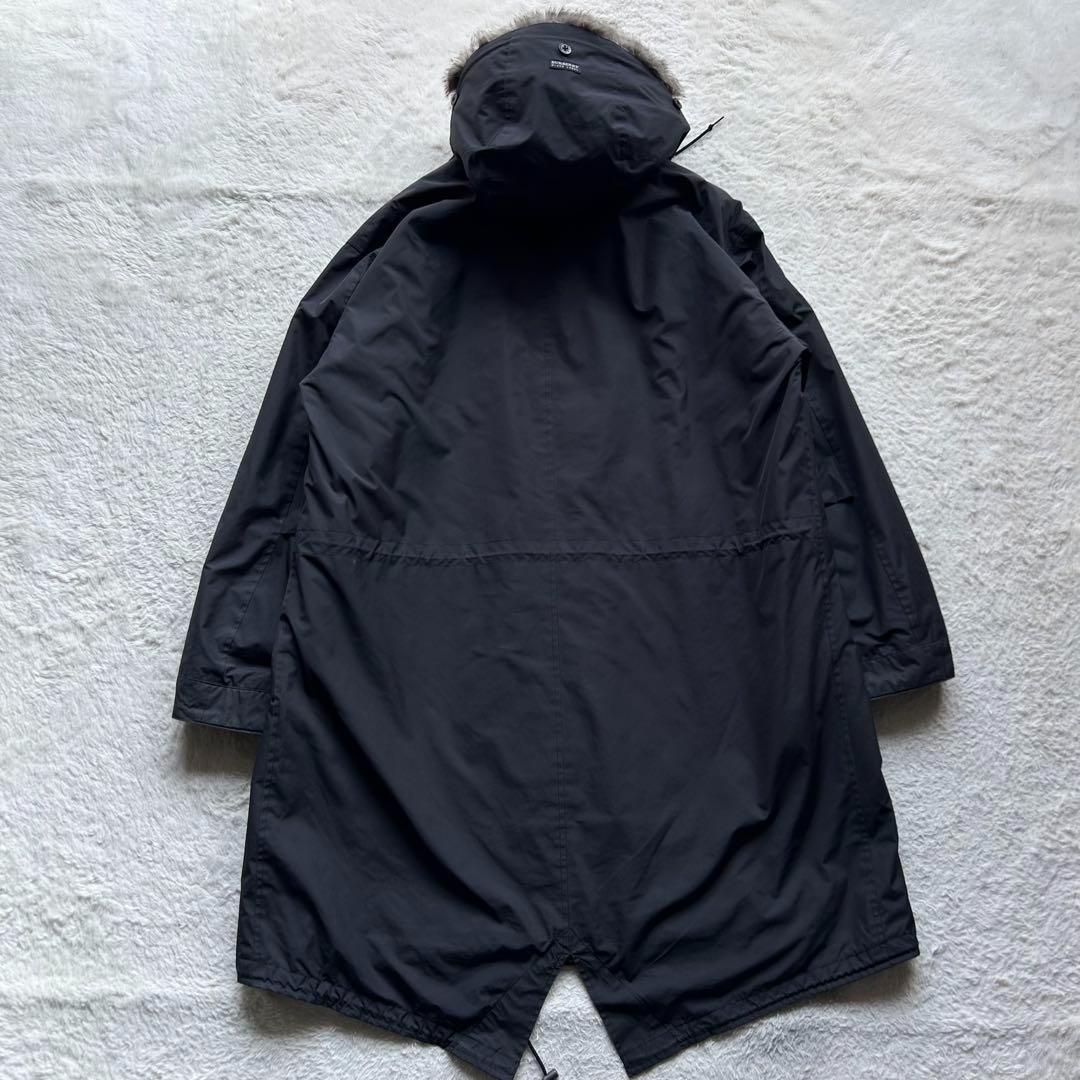 バーバリーブラックレーベル モッズコート 裏地チェック ライナー