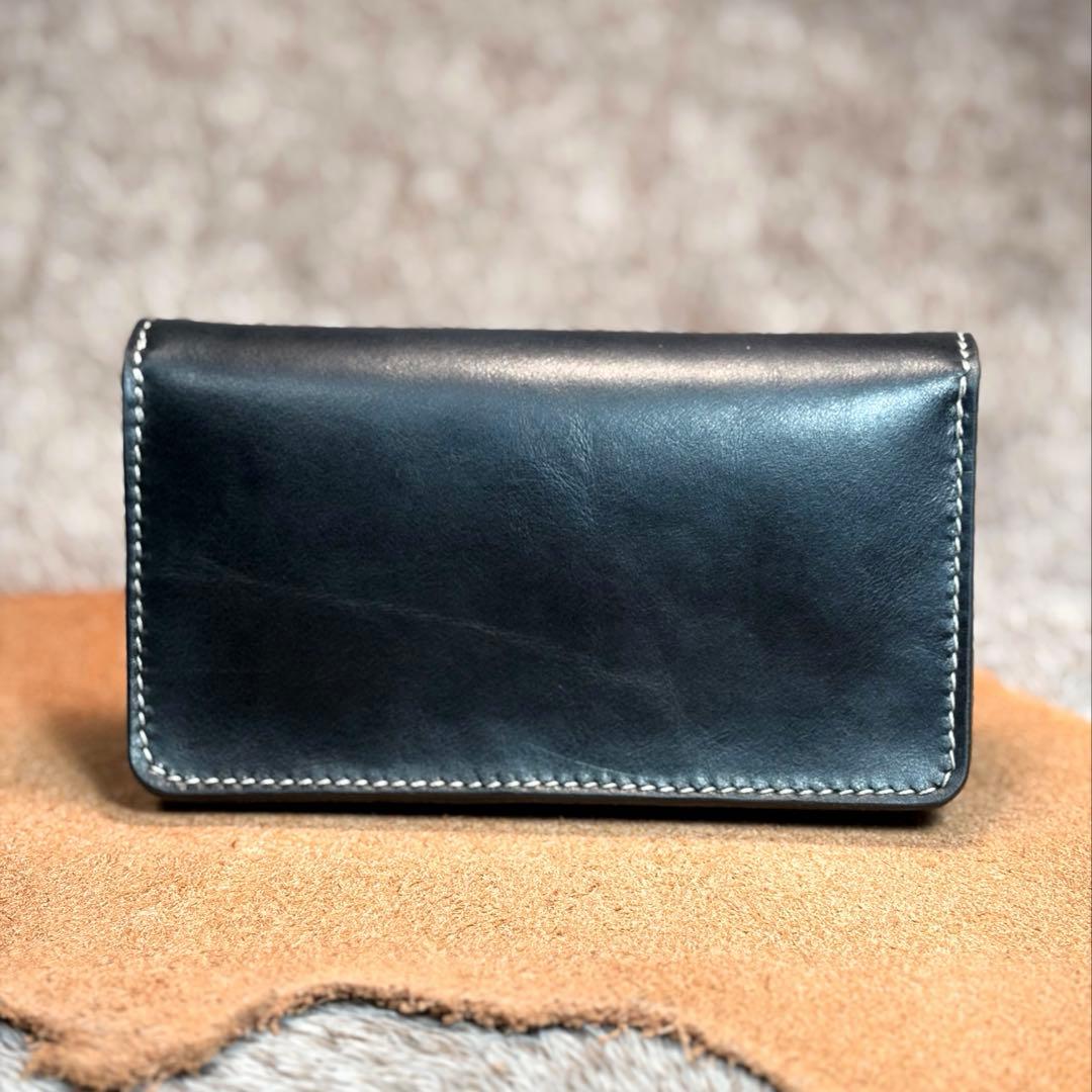 ◎柔らかい二つ折り.スムース革シャグポーチ◎
