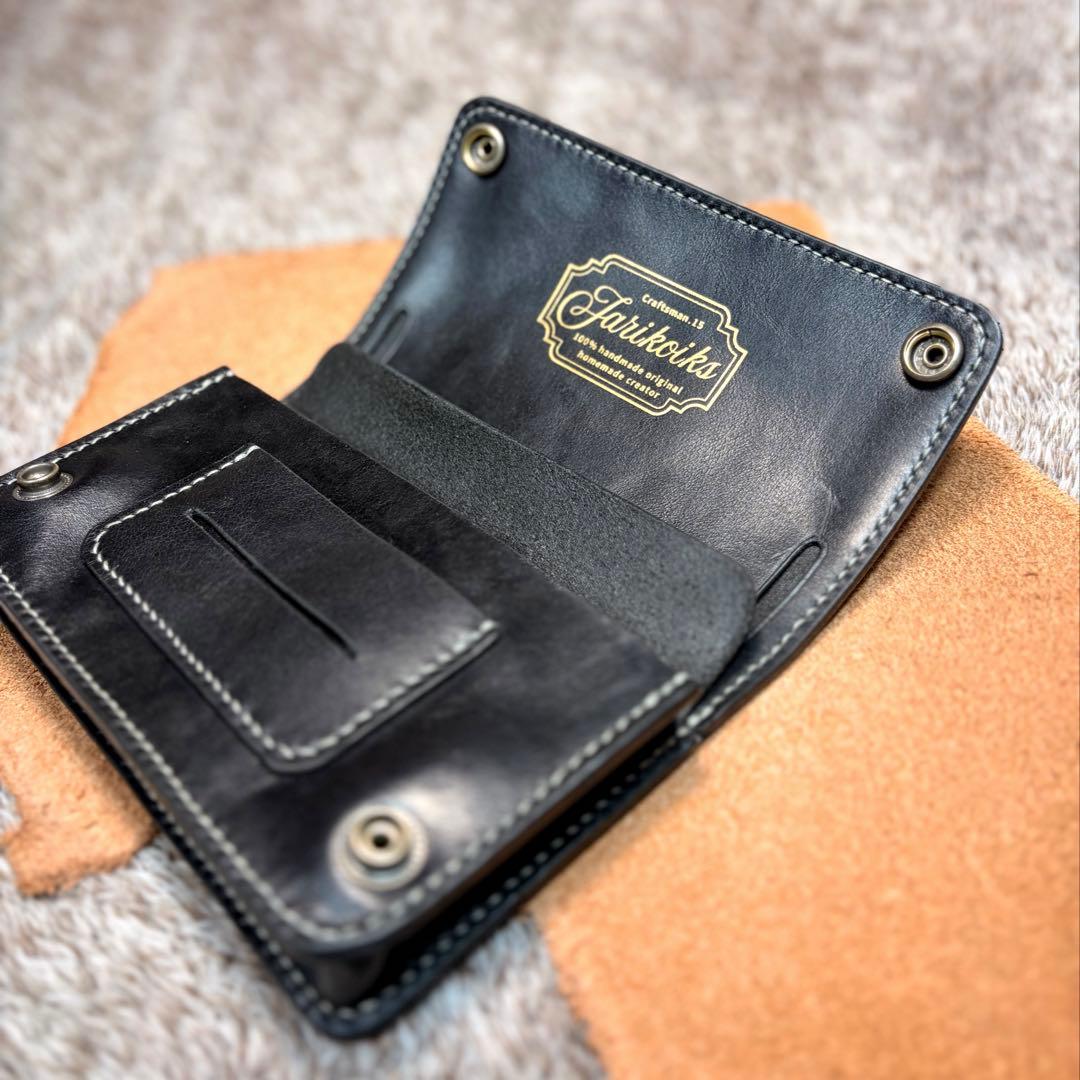 ◎柔らかい二つ折り.スムース革シャグポーチ◎