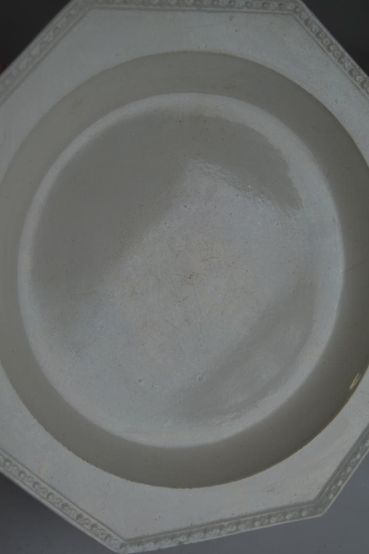 美品1804年 初期ショワジー ファイアンスフィーヌ オクトゴナル