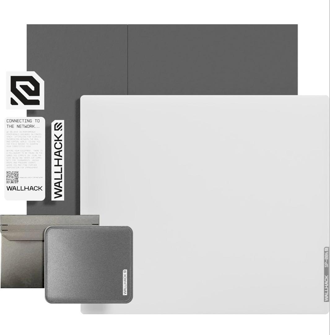【未使用】WALLHACK SP-004 大 ガラスマウスパッド SP-004（ホワイト） ガラスマウスパッド | WALLHACK