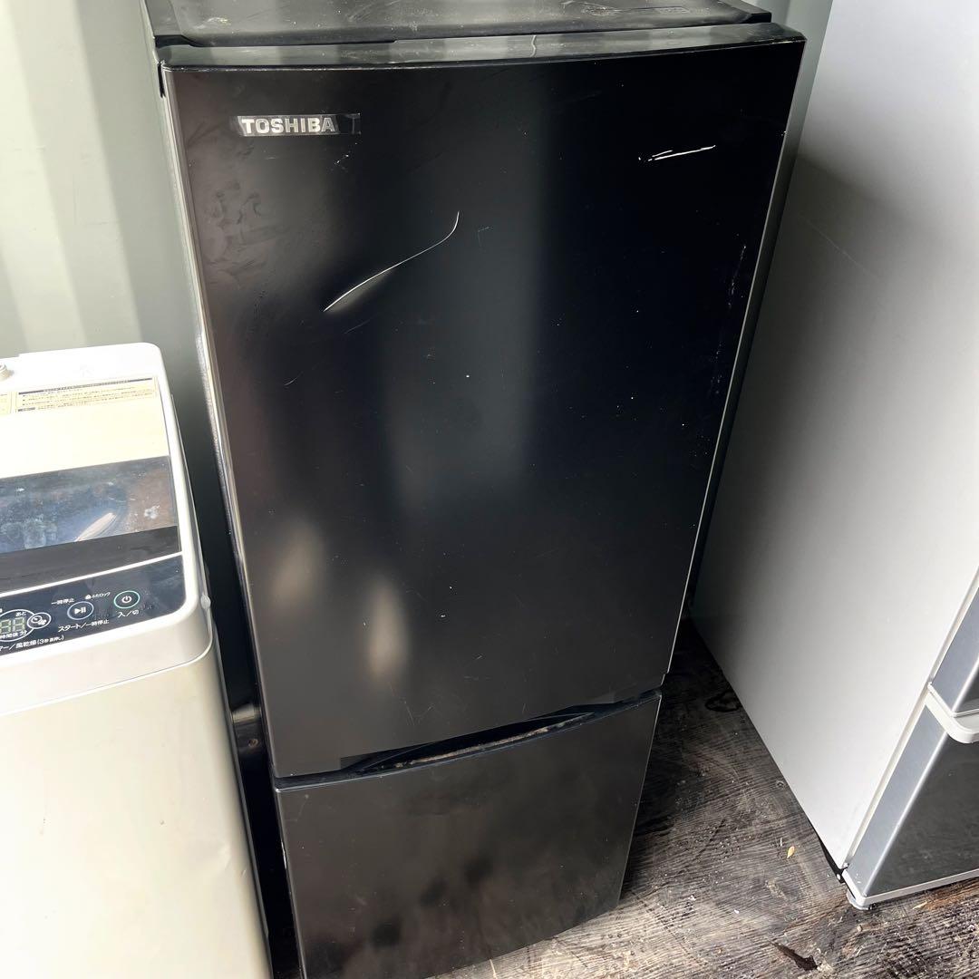 14取付無料！東芝スタイリッシュブラック冷蔵庫高性能風乾燥付き洗濯機