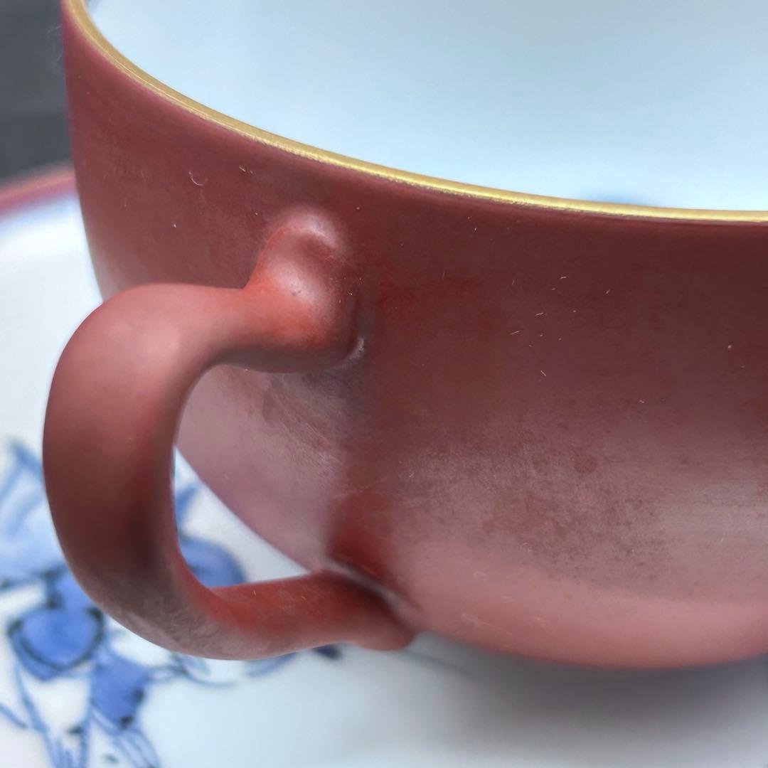 清水焼 京焼 平安瑞昭造 珈琲碗　6客セット 人物絵 大野瑞昭　 -315-