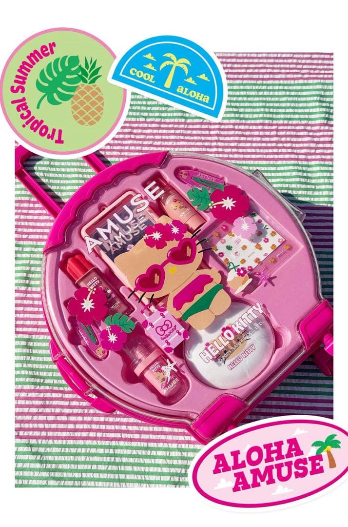 AMUSE 日焼けキティ フルメイク キャリーケース ブルベセット - メルカリ