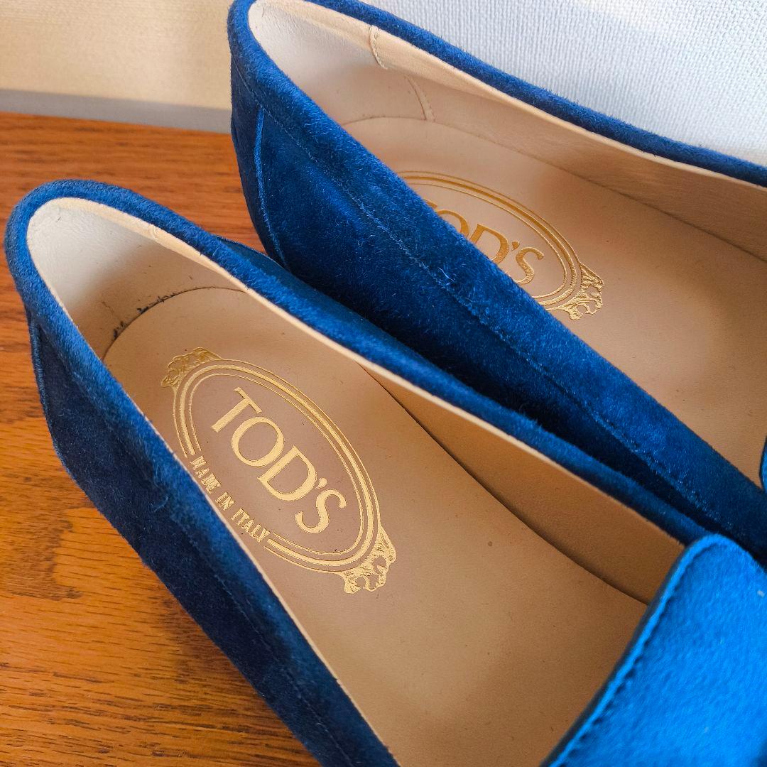 meGU様専用 トッズ レディース ローファー スウェード ブルー 38 1/2