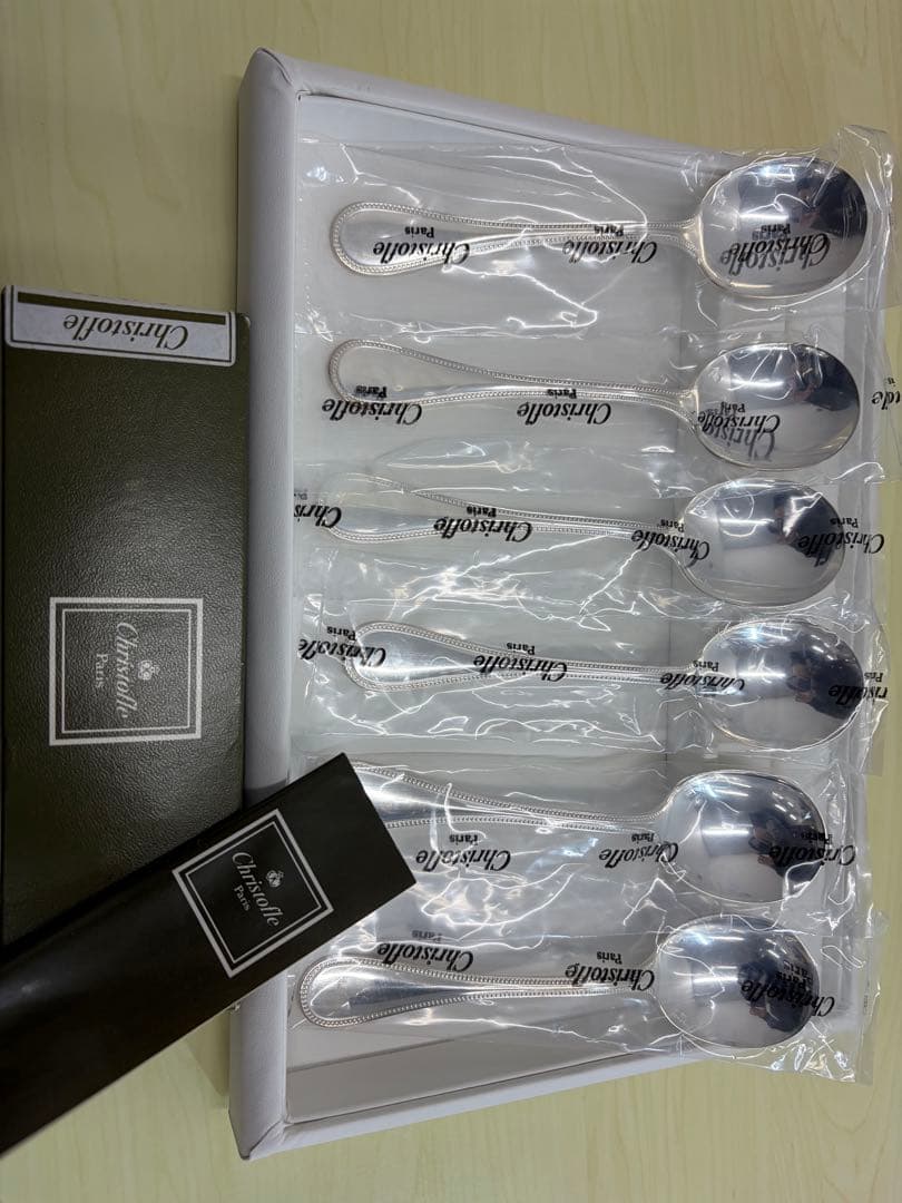 christofle クリストフル　スープスプーン　6本セット　銀食器　未使用品 christofle クリストフル スープスプーン 6本セット 銀食器 未使用品