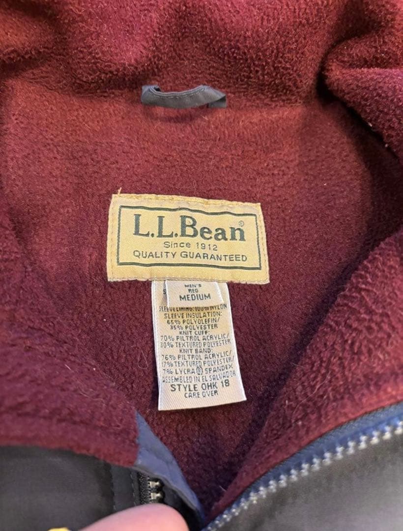 L.L.BEAN ウォームアップジャケット　ネイビー　ボルド　古着　M