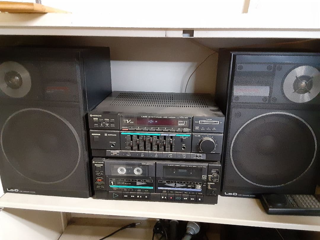 HITACHI　カセットデッキ　カラオケセット HITACHI 日立 カセット デッキ Lo-D-610 プリメインアンプ オーディオ