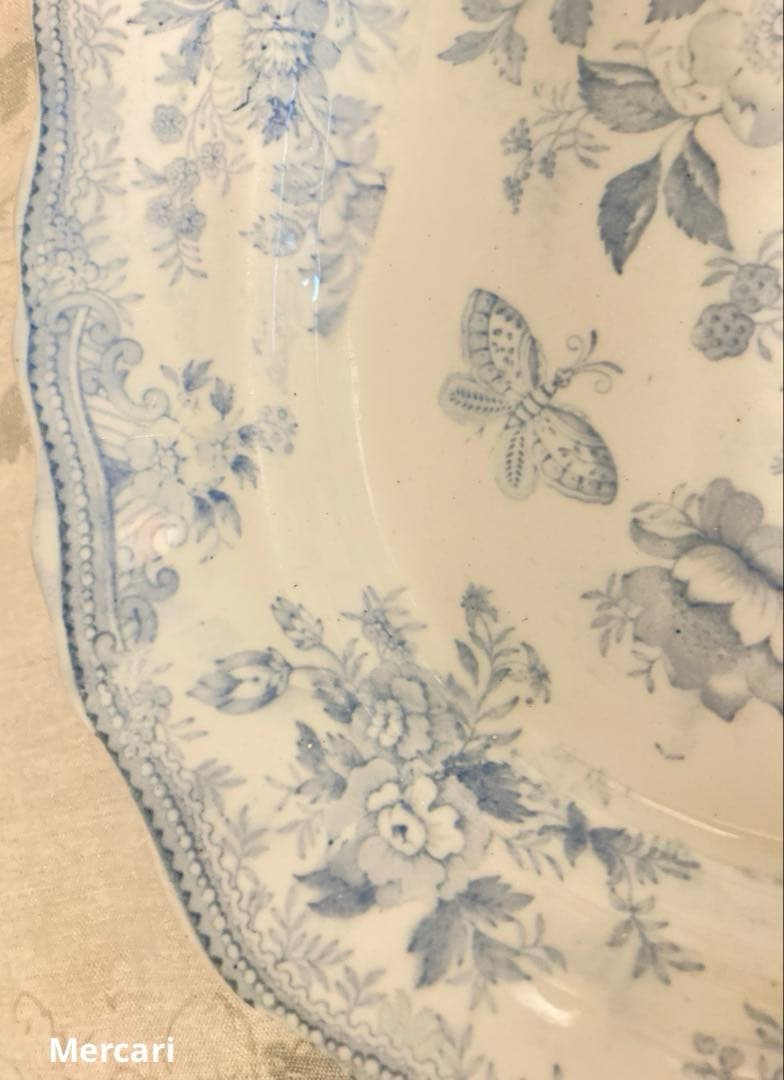 【レア】ヴィクトリアン　アジアティックフェザンツオーバル　大皿　38.5cm