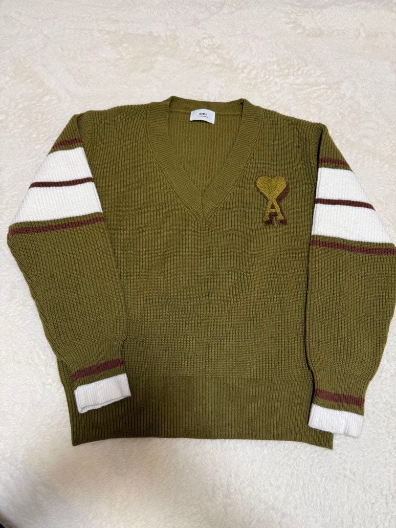 ami paris オリーブグリーンウール カレッジセーター　Sサイズ 楽天市場】【最大2万円OFFクーポン対象・3/1限定】ami paris