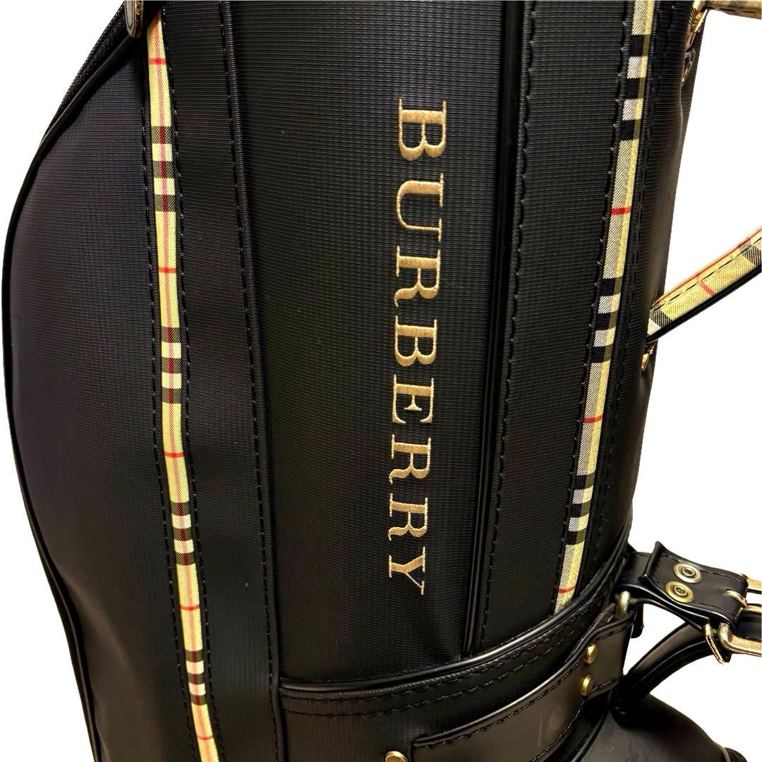 美品 BURBERRY ゴルフバッグ キャディバッグ ノバチェック ブラック