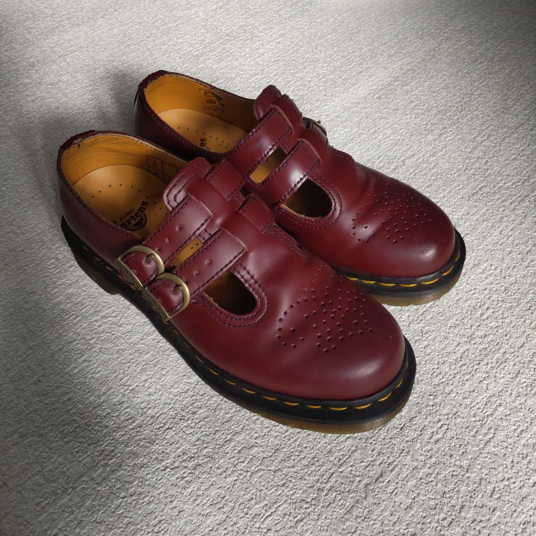 ドクターマーチン メリージェーン ダブルストラップ ローファー 革靴 uk5