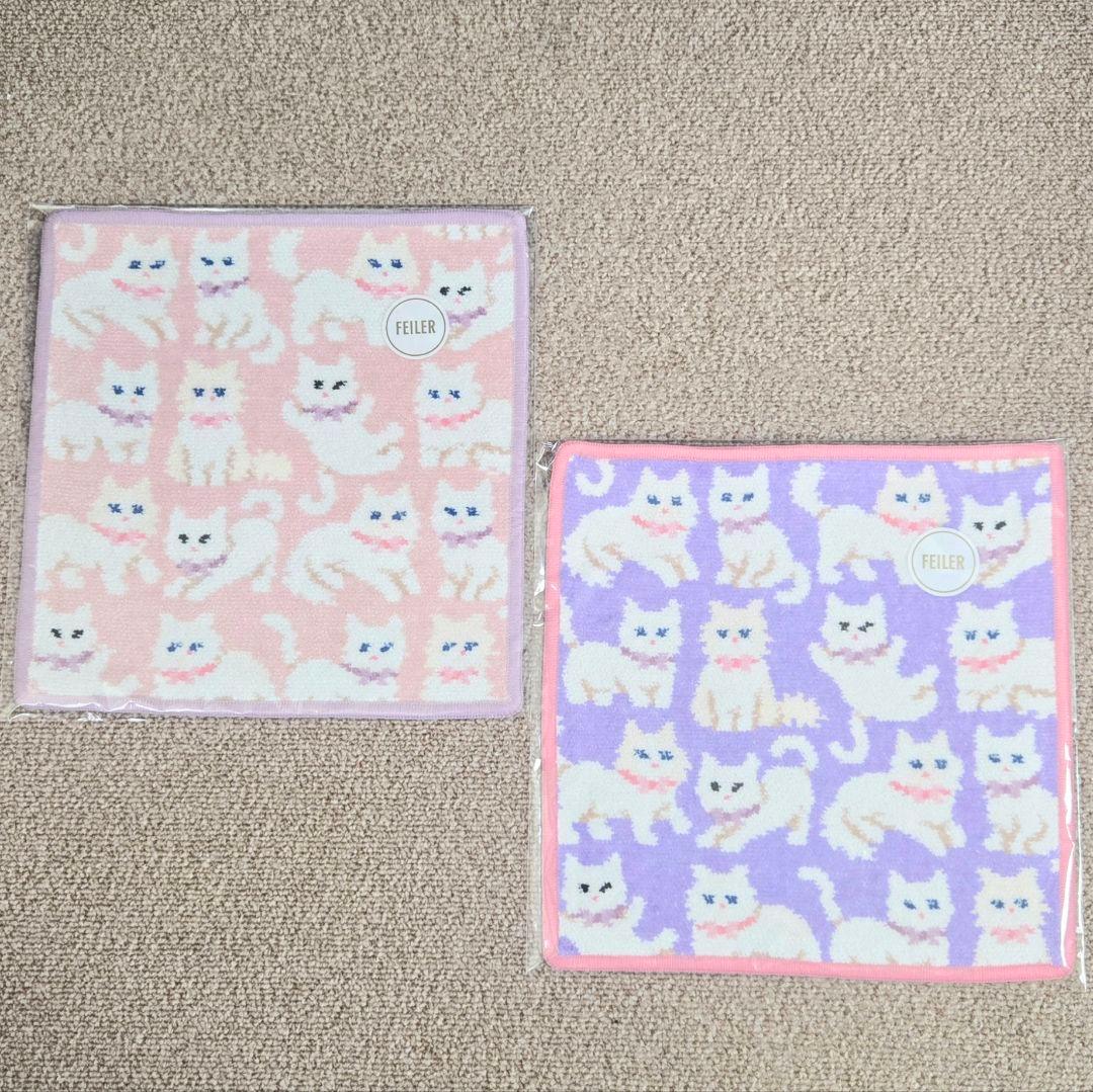 新品未開封☆モフモフネコチャン ハンカチ フェイラー - メルカリ