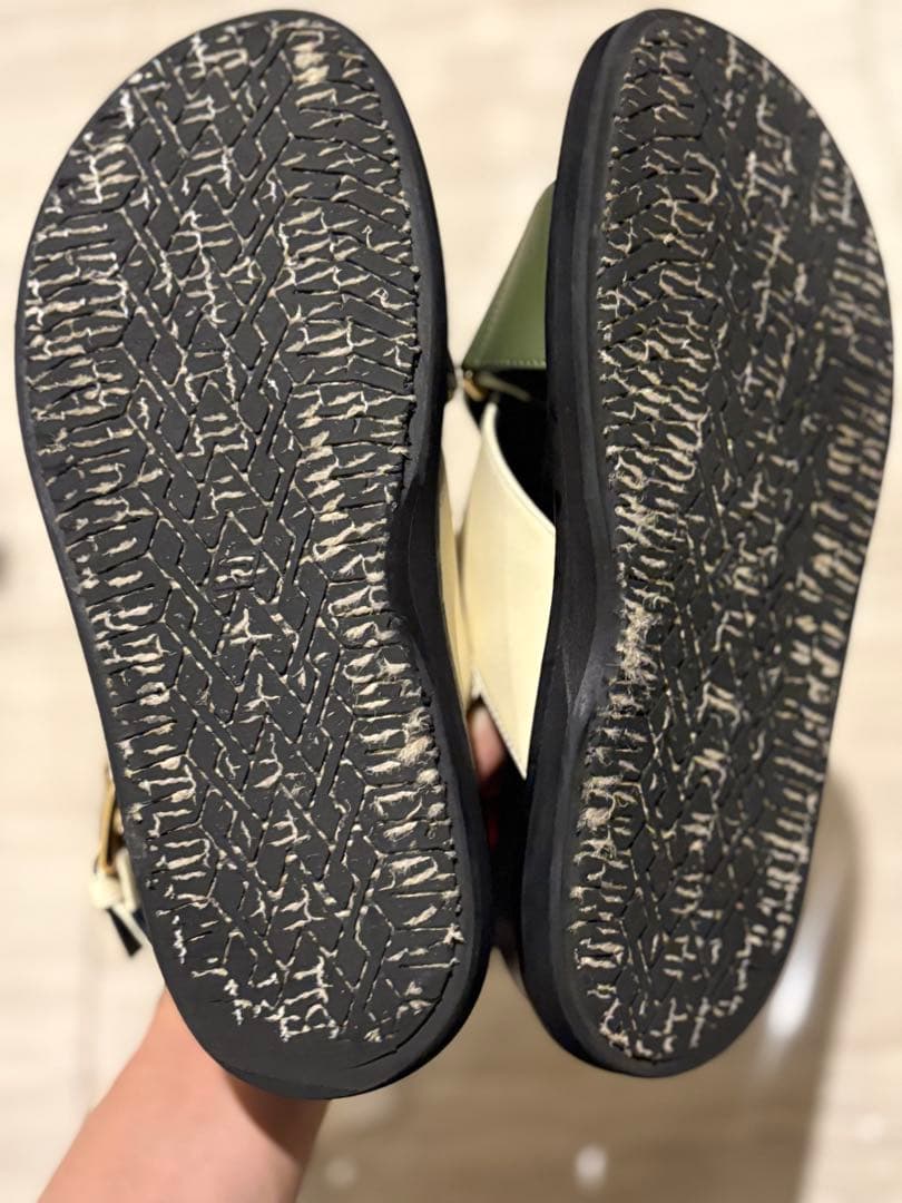 MARNI⭐️fussbetサンダル オフホワイト×カーキ 35.5 送料込 - メルカリ